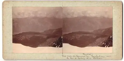 Stereo-Fotografie unbekannter Fotograf und Ort, schweizer Alpen mit Blick zum Lauberhorn und Rothorn