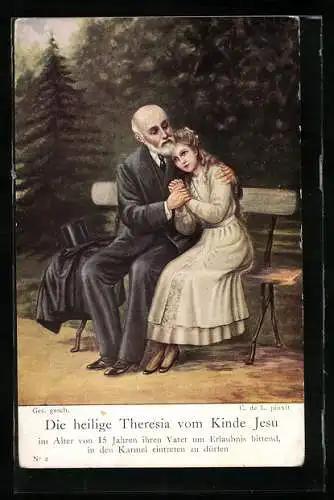 AK Sainte Therese de l'Enfant-Jesus demande a son Pére la permission d'entrer au Carmel a 15 ans