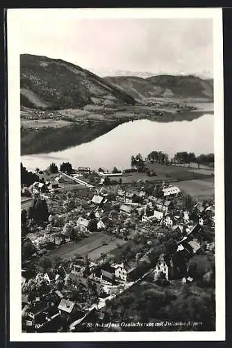 AK Steindorf am Ossiachersee, Gesamtansicht mit Julische Alpen