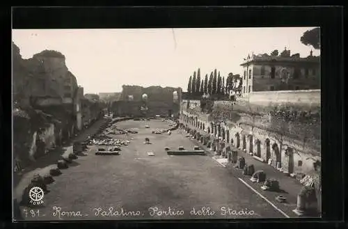 AK Roma, Palatino, Portico dello Stadio, Ausgrabung