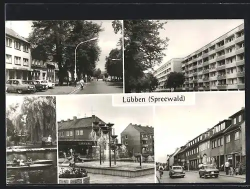 AK Lübben, Breite Strasse, Gubener Strasse und Hauptstrasse