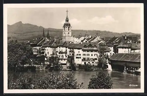 AK Olten, Ortspartie mit Kirchturm