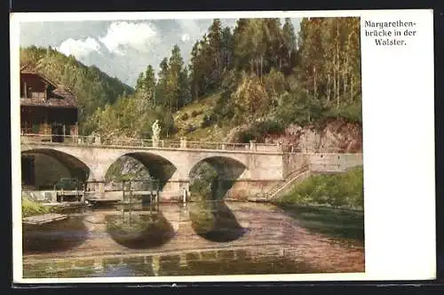 Künstler-AK sign. Hugo Darnaut: Margarethenbrücke in der Walster