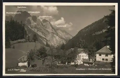 AK Hirschbichl, Mooswacht m. Reiteralpe, Mayerbergscharte, Stadelhorn, Mühlsturzhorn, Grundübelhorn, Teufelsköpfe