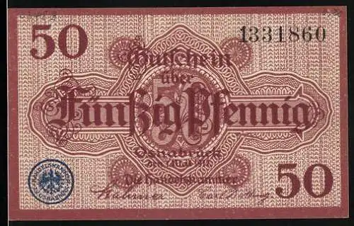 Notgeld Osnabrück 1917, 50 Pfennig