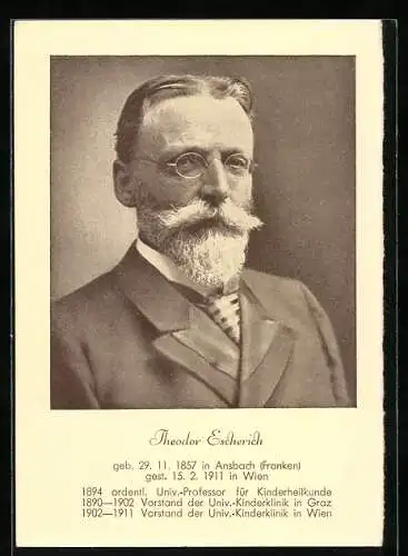 AK Porträt Professor Theodor Escherich