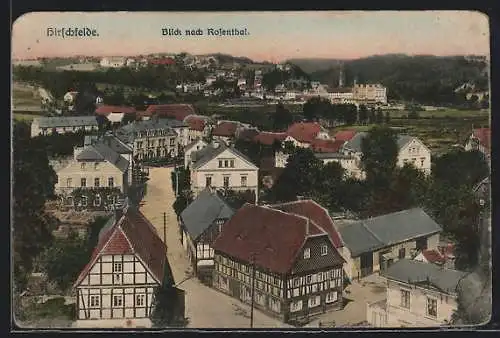 AK Hirschfelde / Sachsen, Blick nach Rosenthal