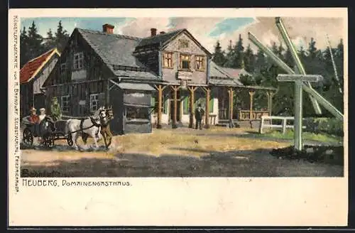 Künstler-AK Heuberg / Friedrichroda, Domainengasthaus