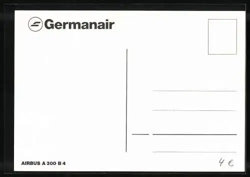 AK Flugzeug Airbus A 300 B4 von Bavaria Germanair über den Bergen