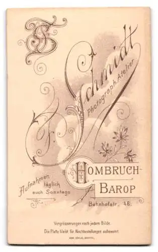 Fotografie F. Schmidt, Hombruch-Barop, Bahnhofstr. 46, Junge Dame mit zurückgebundenem Haar