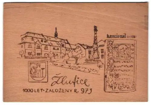 Holz-AK Zlutice, Park, Wappen
