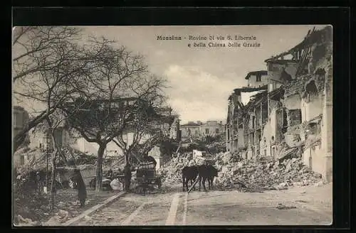 AK Messina, Rovine di via S. Liberale e della Chiesa dell Graziw, Erdbeben