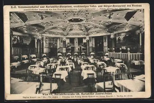 AK Wien, Bürger-Restaurant Weinmusterkeller und Mariahilfer-Bierpalast, Mariahilferstrasse 120