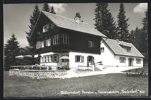 AK Bad Mitterndorf, Pension und Jausenstation Seidenhof mit Aussenbereich