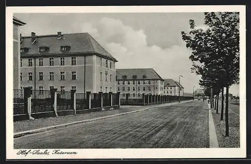 AK Hof a. d. Saale, Kasernen