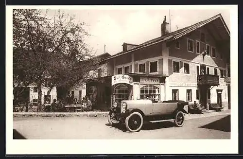 AK Zell a. See, Gasthaus zum Hirschen v. R. Leeb mit Gartenlokal