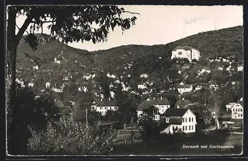 AK Dornach, Gesamtansicht mit Goetheanum