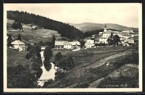 AK Oberkappel, Teilansicht mit Kirche