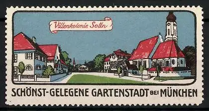 Reklamemarke Solln, Villenkolonie, Gartenstadt bei München