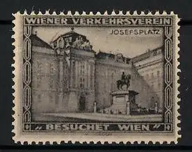 Reklamemarke Wien, Josefsplatz, Besuchet Wien, Wiener Verkehrsverein