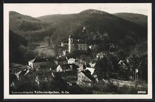 AK Kaltenleutgeben, Ortsansicht mit Kirche