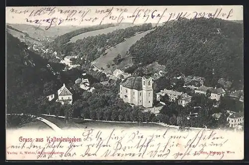 AK Kaltenleutgeben, Panorama mit Kirche