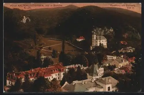 AK Kaltenleutgeben, Panorama mit Kirche und Gaisberg