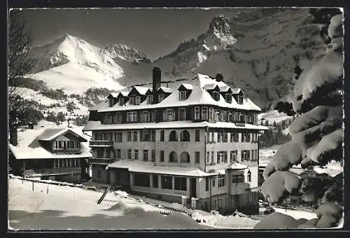 AK Adelboden, Hotel Beau-Site im Schnee