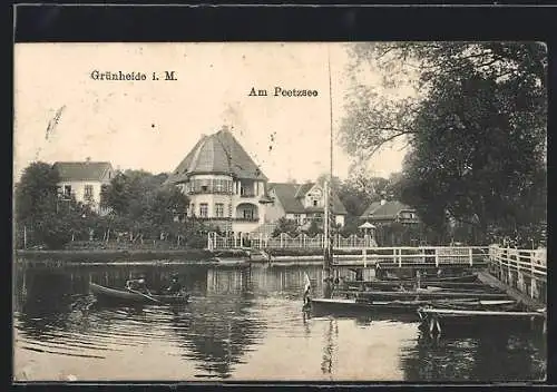 AK Grünheide i. M., Partie am Peetzsee