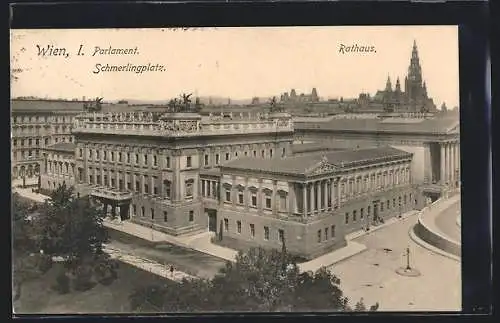 AK Wien, Parlament, Rathaus und Schmerlingplatz