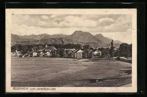 AK Rosenheim / Inn, Ortsansicht vom Hofbräukeller aus gesehen