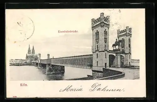 AK Köln, Eisenbahnbrücke