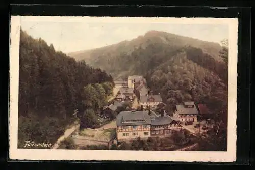 AK Falkenstein / Probstzella, Totalansicht mit Gasthaus