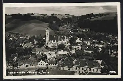 AK Kirchschlag /N.-Oe., Ortsansicht aus der Vogelschau