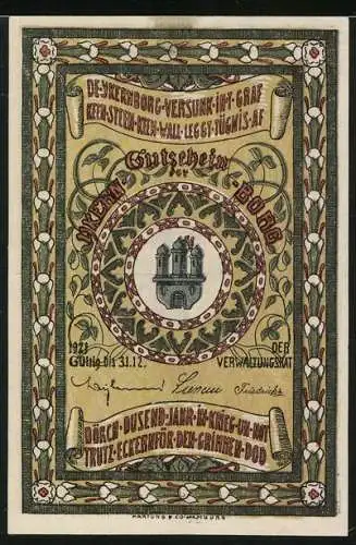 Notgeld Eckernförde 1921, 50 Pfennig, Ortsansicht