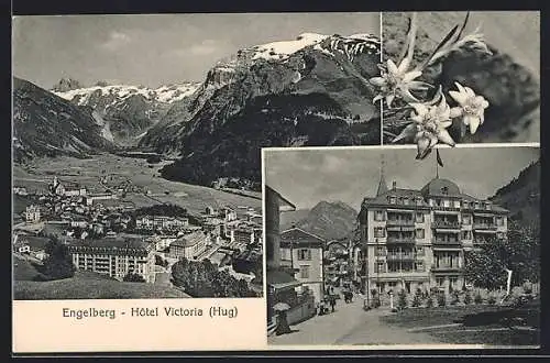 AK Engelberg, Hotel Victoria Hug, Teilansicht