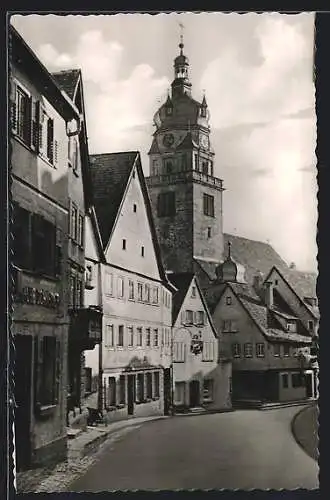 AK Neuenstein / Württ., Schlossstrasse mit Kirche