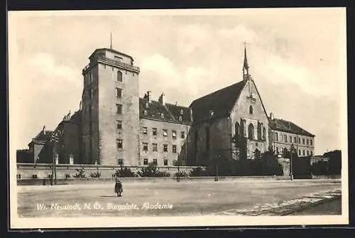 AK Wr. Neustadt, Burgplatz, Akademie