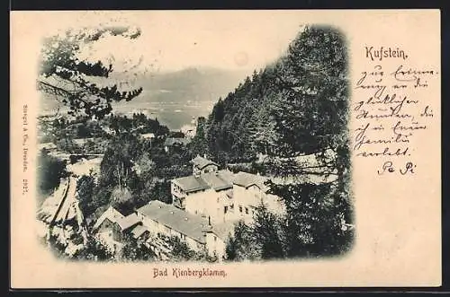 AK Kufstein, Bad Kienbergklamm um 1900
