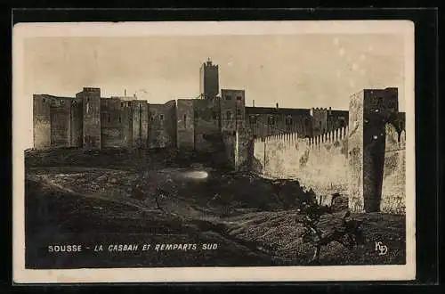 AK Sousse, La casbah et remparts sud