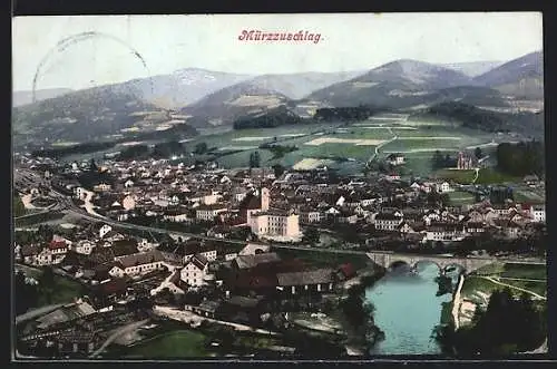 AK Mürzzuschlag, Panorama aus der Vogelschau