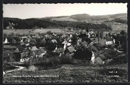 AK Ligist /Weststeiermark, Ortsansicht aus der Vogelschau