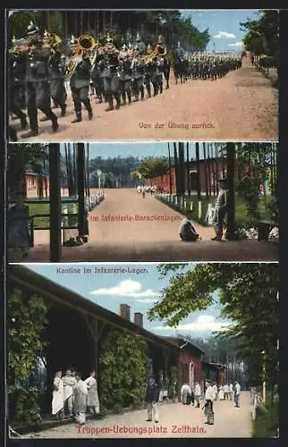 AK Zeithain, Truppenübungsplatz, Infanterie-Barackenlager, Militärübung