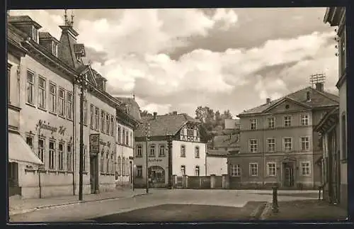 AK Kranichfeld an der Ilm, Hotel Meininger Hof und Ratskeller