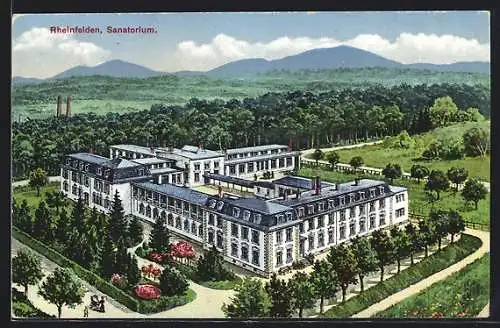 AK Rheinfelden, Sanatorium aus der Vogelschau