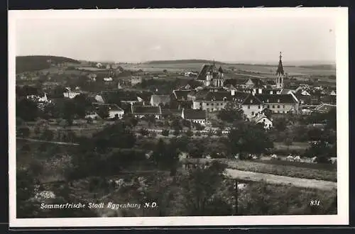 AK Eggenburg, Ortsansicht aus der Vogelschau