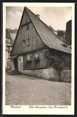 AK Bautzen, Blick auf das alte Bürgerhaus, Hexenhäus`l