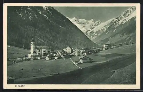 AK Neustift /Stubai, Ortspartie mit Kirche