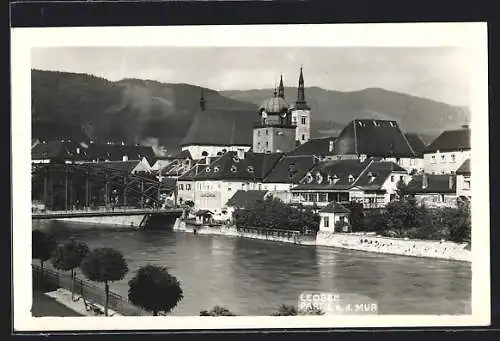 AK Leoben, Ortspartie an der Mur