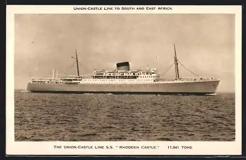 AK Passagierschiff SS Rhodesia Castle der Union-Castle Line